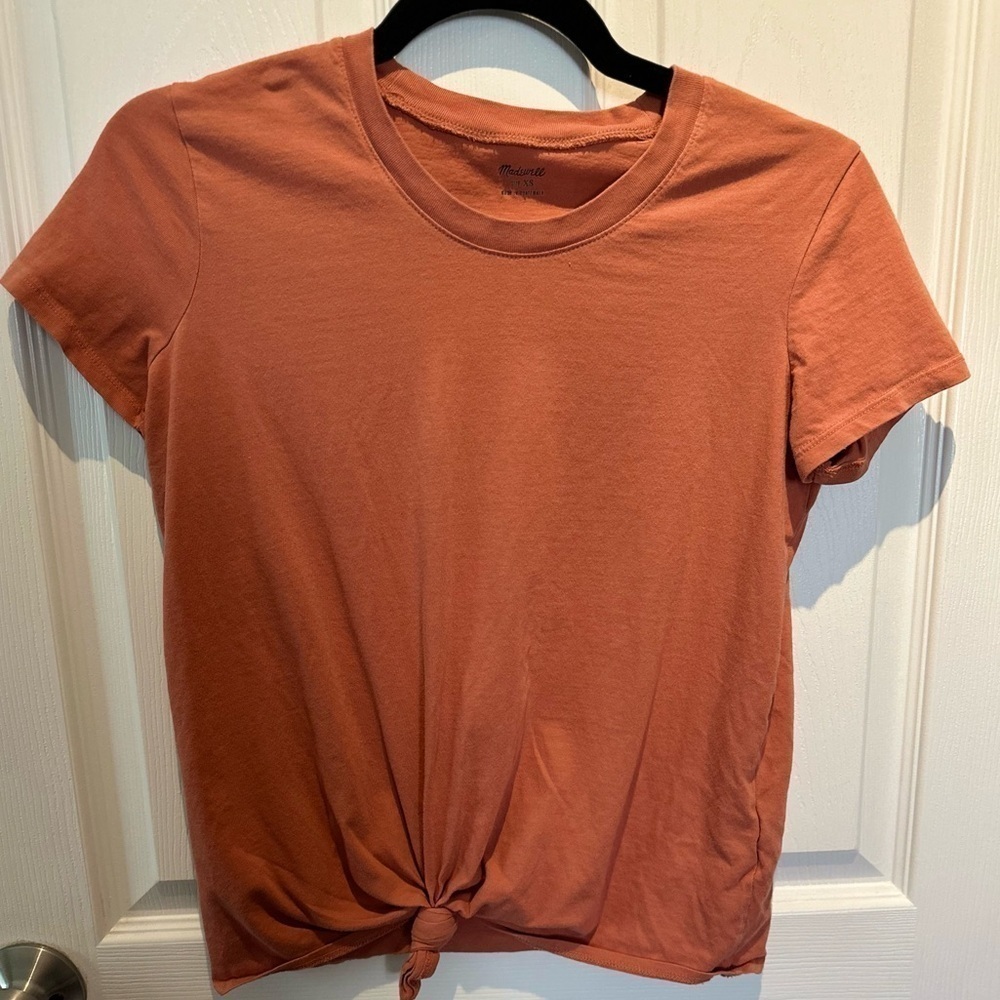 Madewell XS Short-sleeve Tie-front
